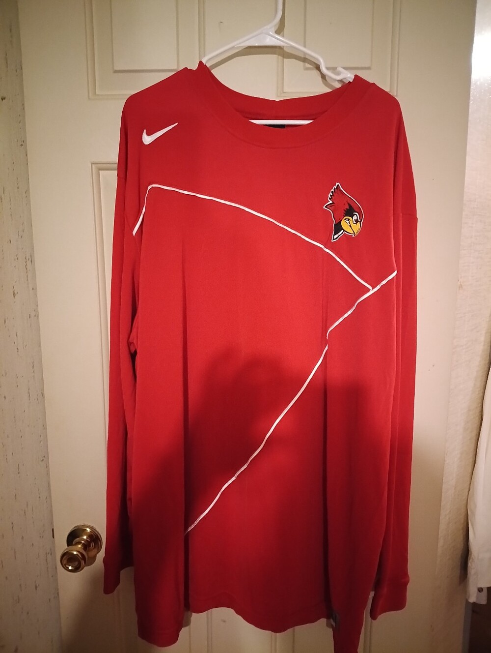 Nike Team Long Sleeve Louisville Cardinals Sideline Coach Shirt 2X EUC!